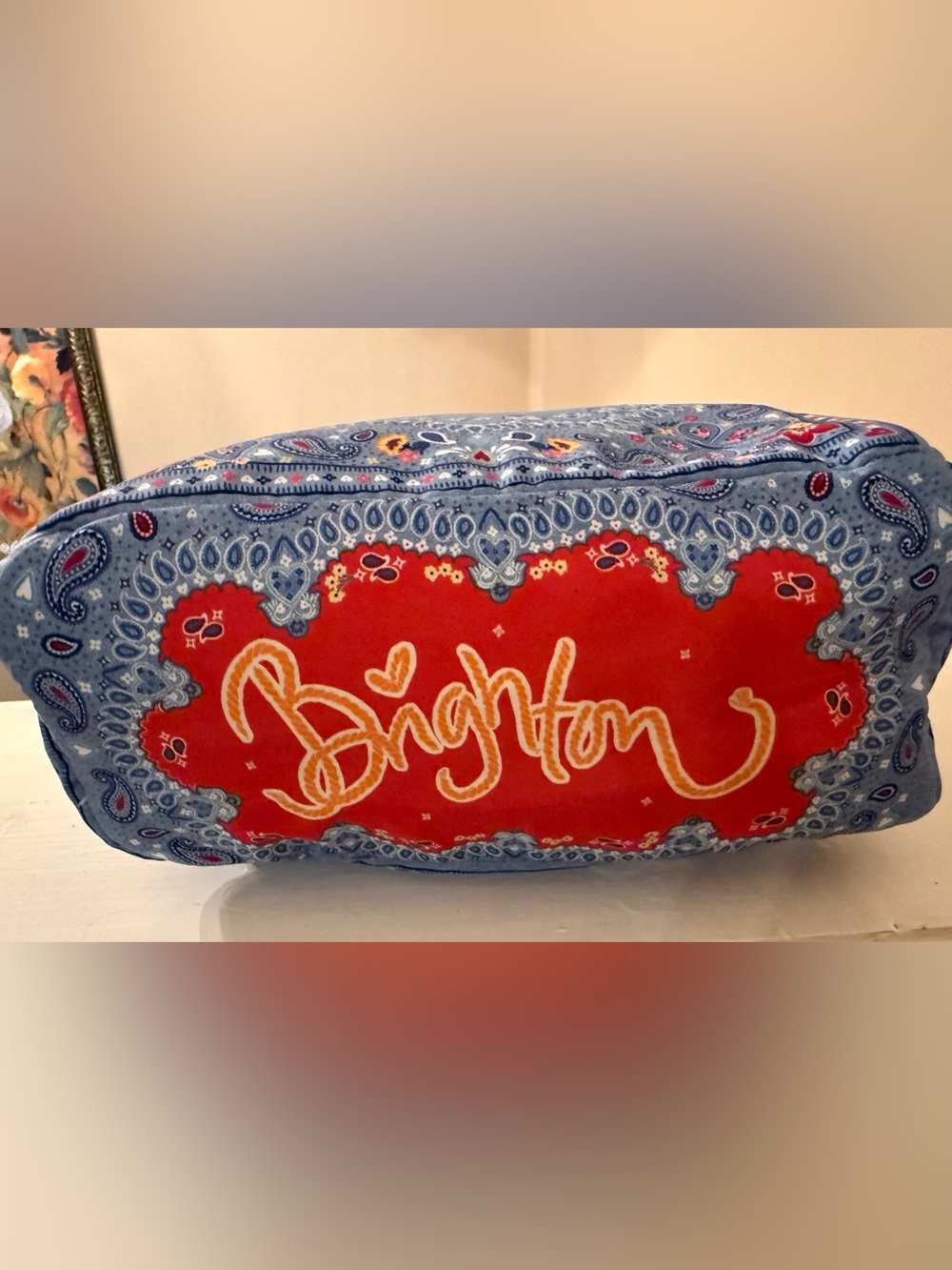 Brighton Light Blue Embroidered Bandana-Style Backpack NWT - Picture 8 of 12